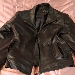 Black Leather Jacket for Women